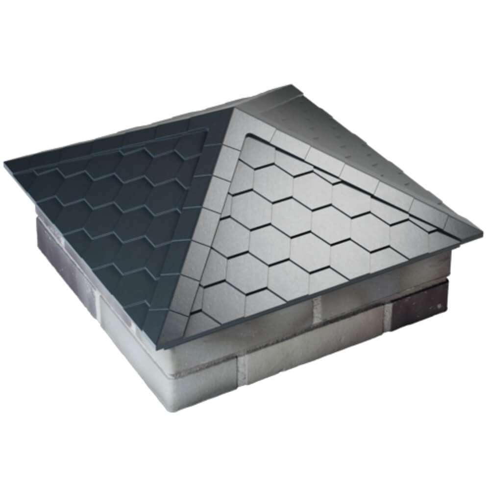 Колпак Zking Эверест Серый на столб 2х2 кирпича (535х535мм) Самара фото