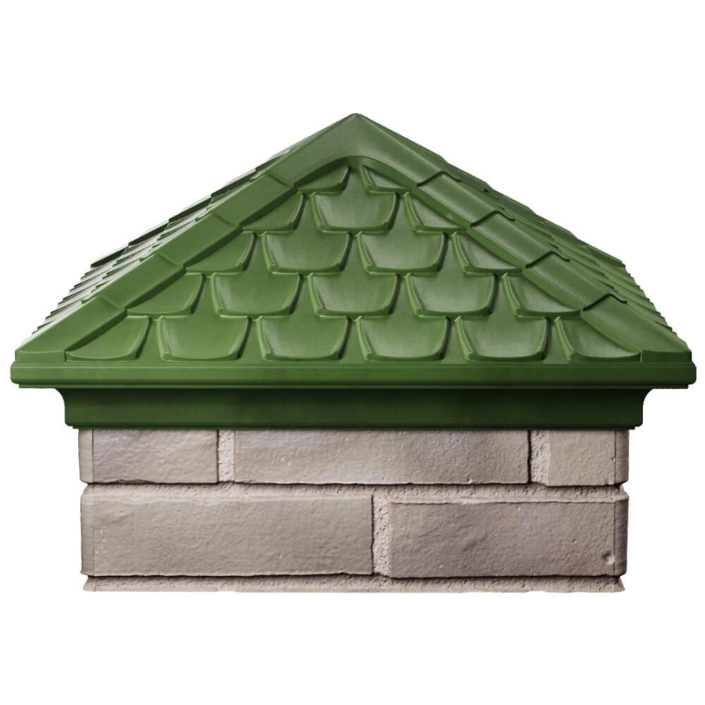 Колпак Zking Эльбрус Зеленый на столб 1.5х1.5 кирпича (385х385мм) Самара фото