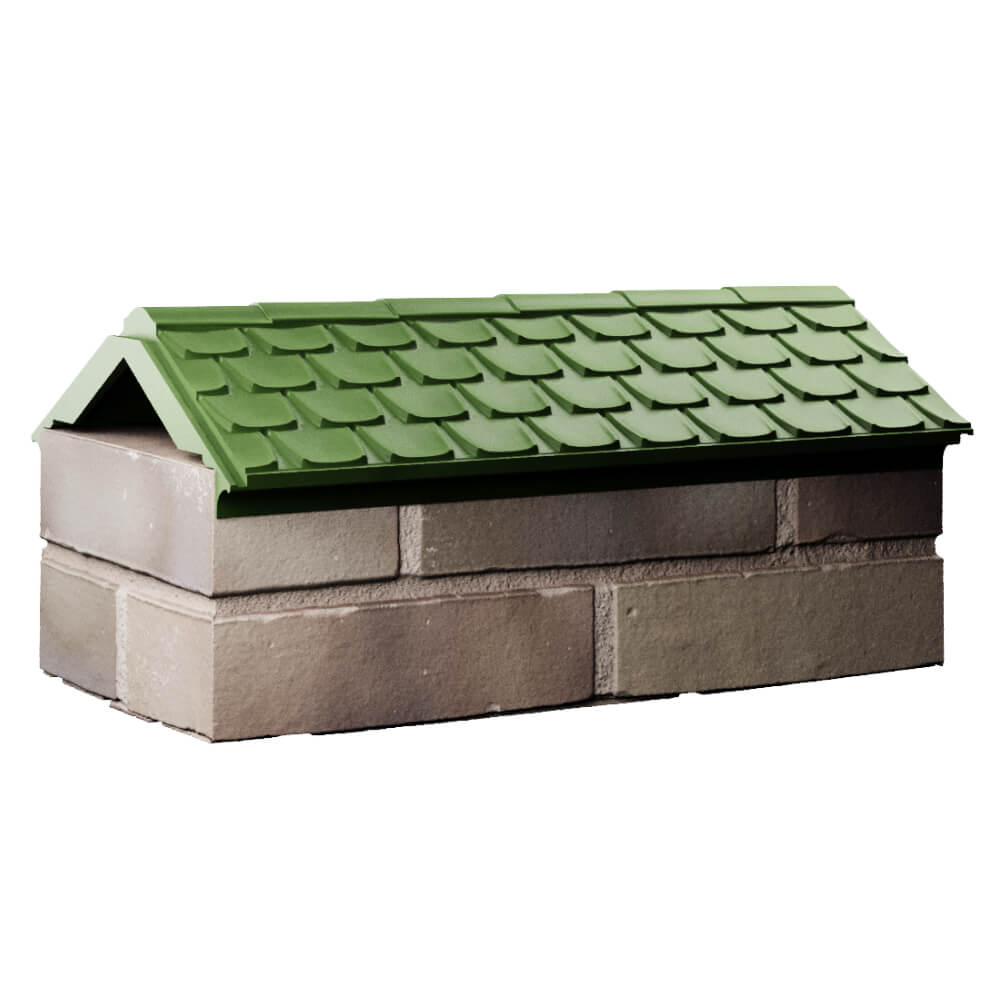 Парапет Zking Эльбрус Зеленый с посадкой на 1 кирпич (255мм) Самара фото