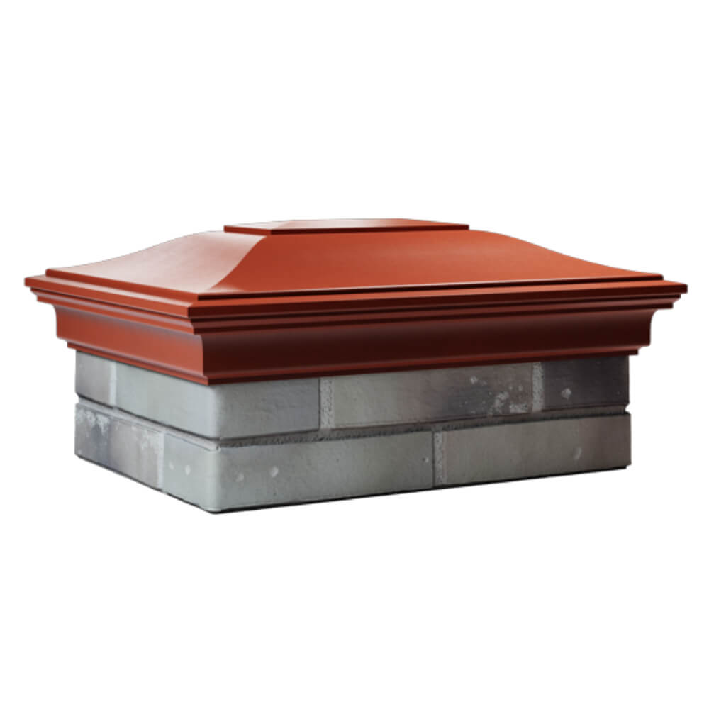 Колпак Zking Монблан Красный на столб 2х1.5 кирпича (515х385мм) в Самаре фото