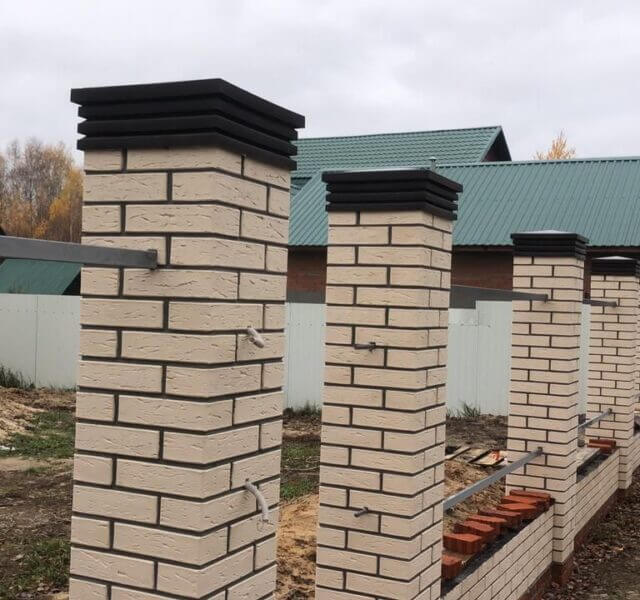 Колпак Zking Бона ХайТек Коричневый на столб 1.5х1.5 кирпича (385х385мм) в Самаре фото