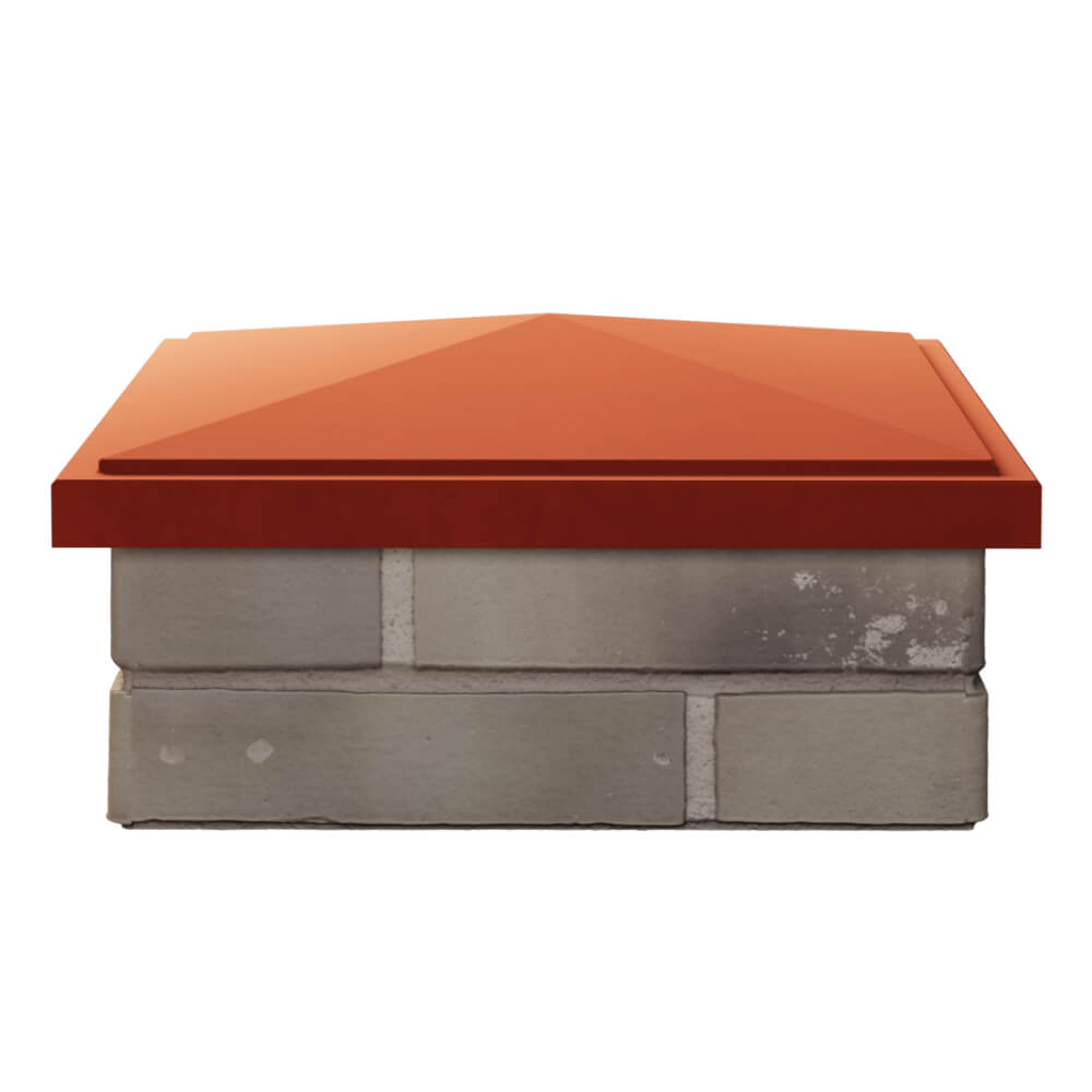 Колпак Zking БонаМоно Красный на столб 1.5х1.5 кирпича (385х385, 400х400мм) Самара фото