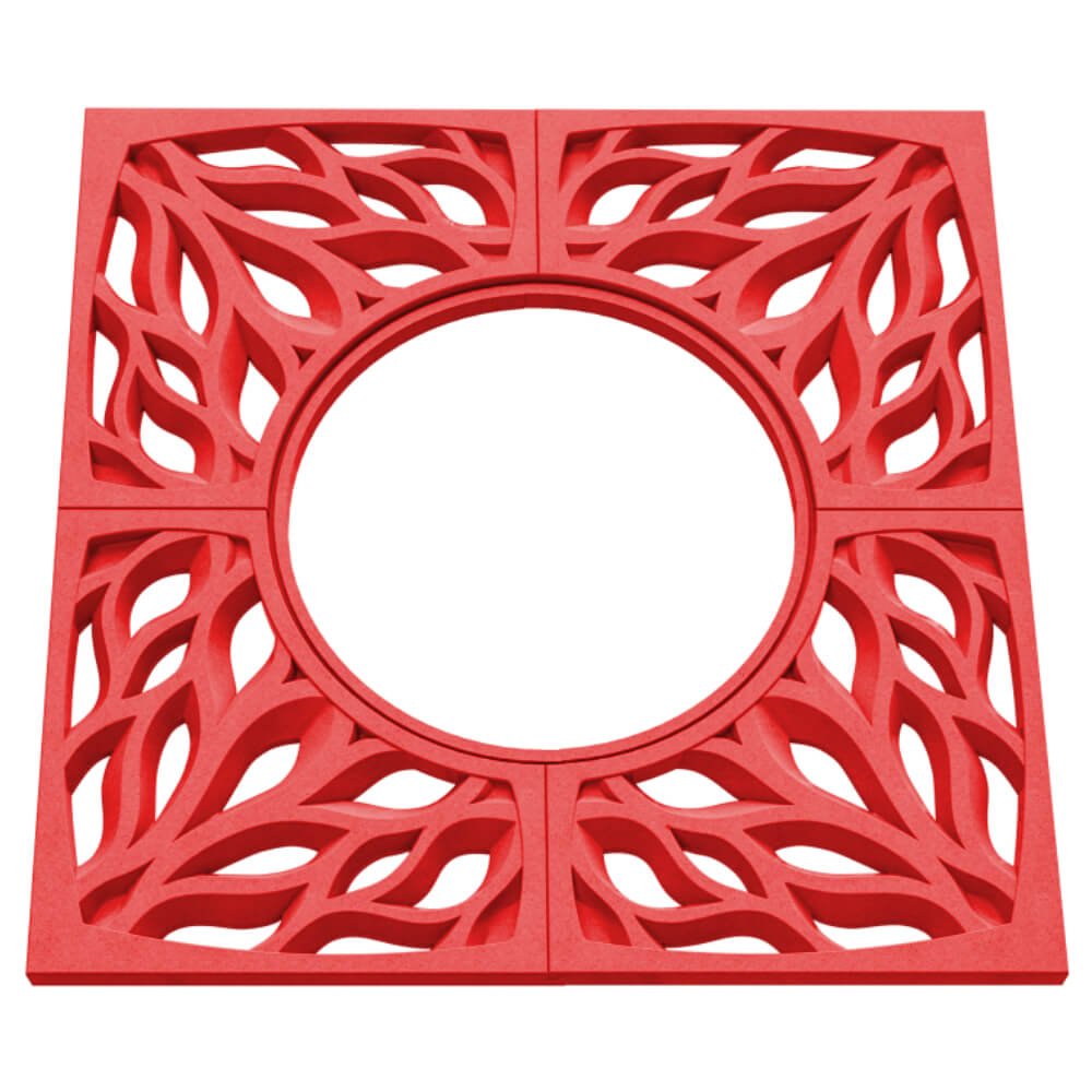 Приствольная решетка для дерева ZKING CRUST 1.2х1.2м Красная в Самаре фото