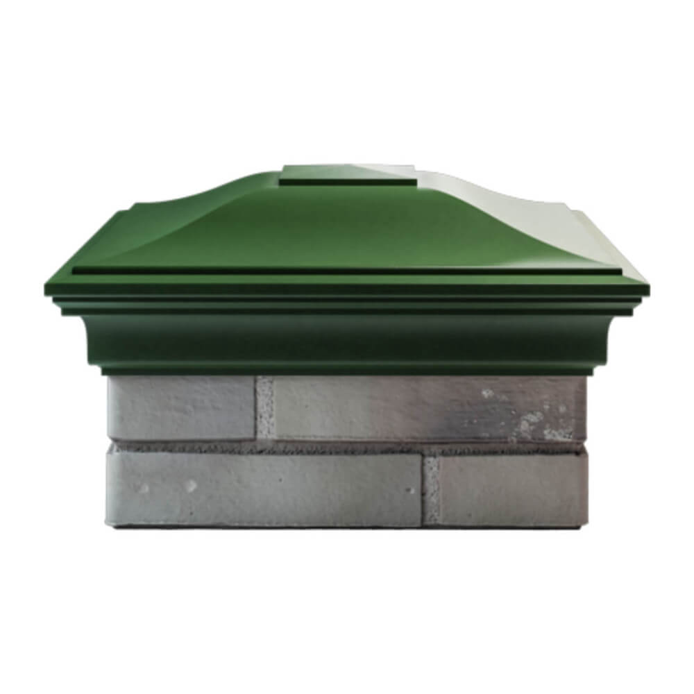 Колпак Zking Монблан Зеленый на столб 1.5х1.5 еврокирпича 0.7НФ (355х355мм) Самара фото