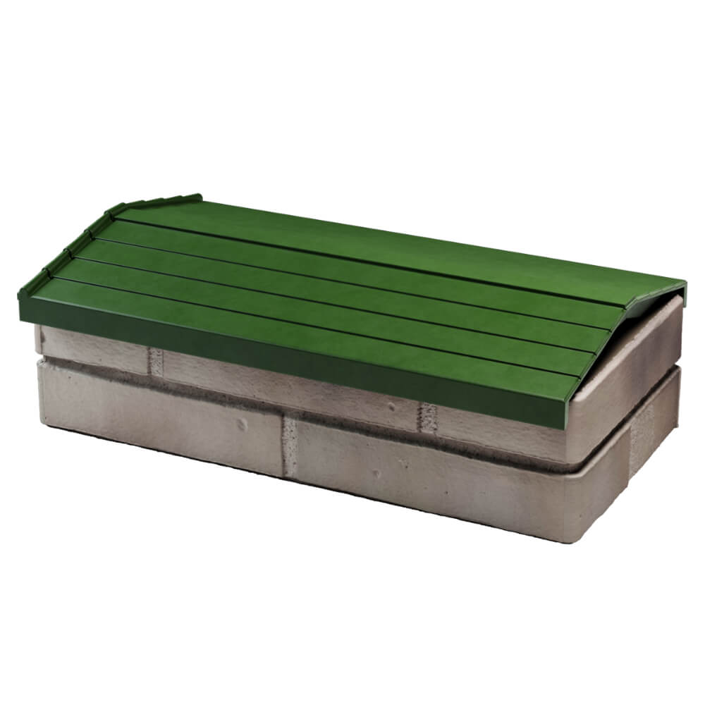 Парапет Zking Бона ХайТек Зеленый с посадкой на 1 кирпич (200/225/255мм) в Самаре фото