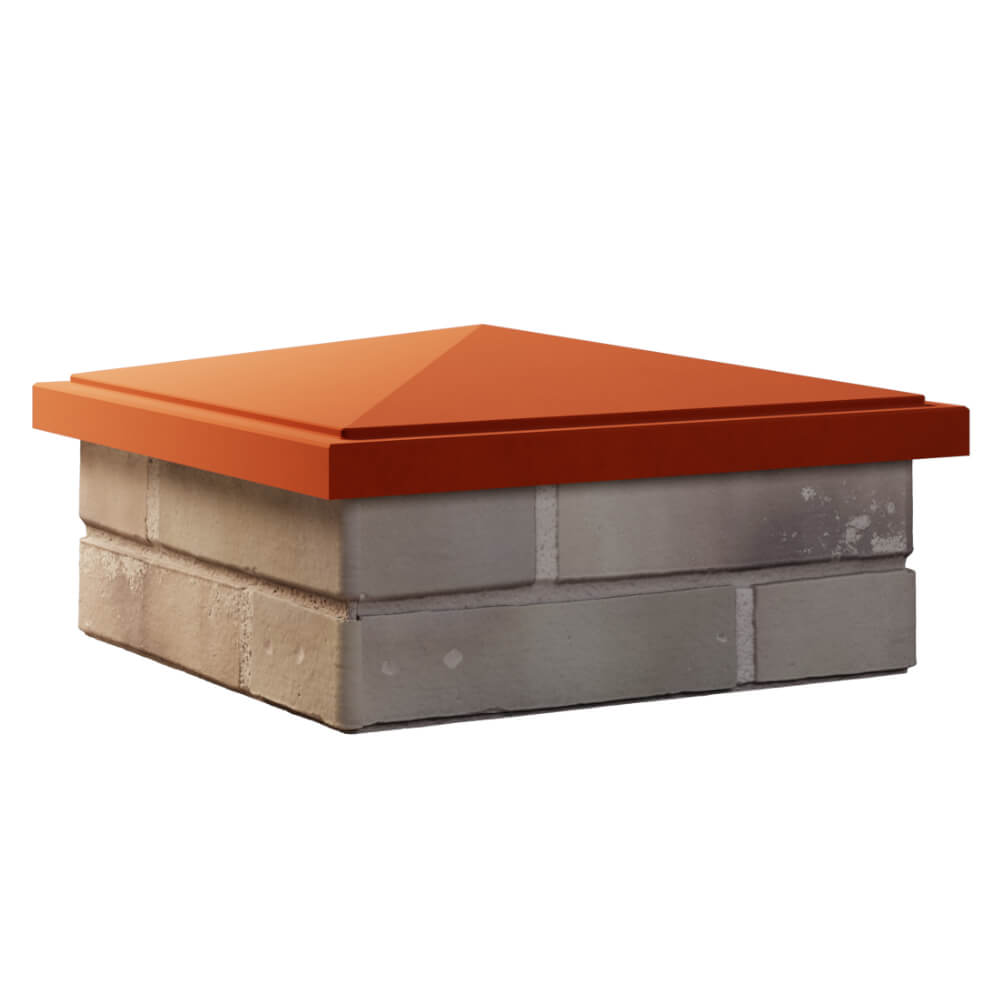 Колпак Zking БонаМоно Красный на столб 1.5х1.5 кирпича (385х385, 400х400мм) в Самаре фото