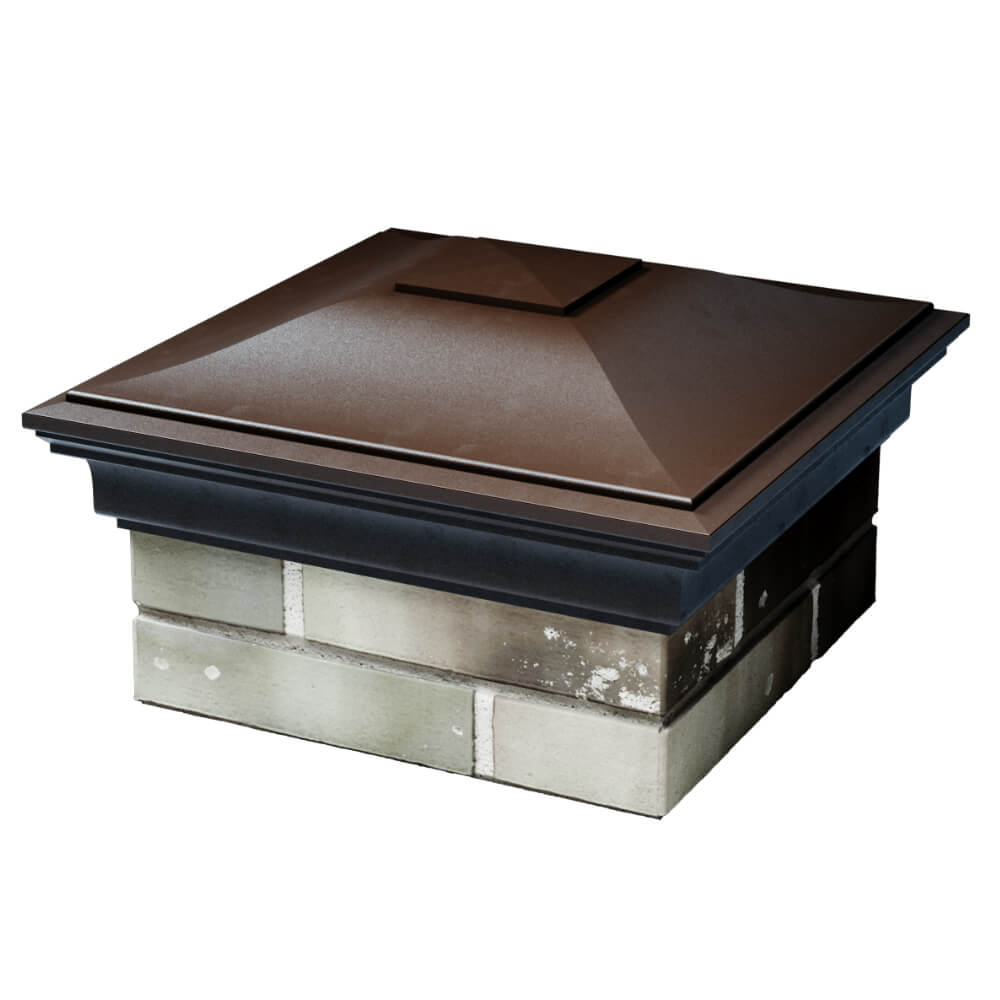 Колпак Zking Монблан Коричневый на столб 1.5х1.5 кирпича (385х385мм) в Самаре фото