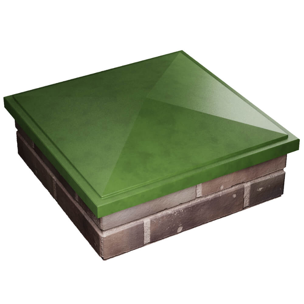 Колпак Zking БонаМоно Зеленый на столб 2х2 кирпича (515х515, 530х530мм) в Самаре фото