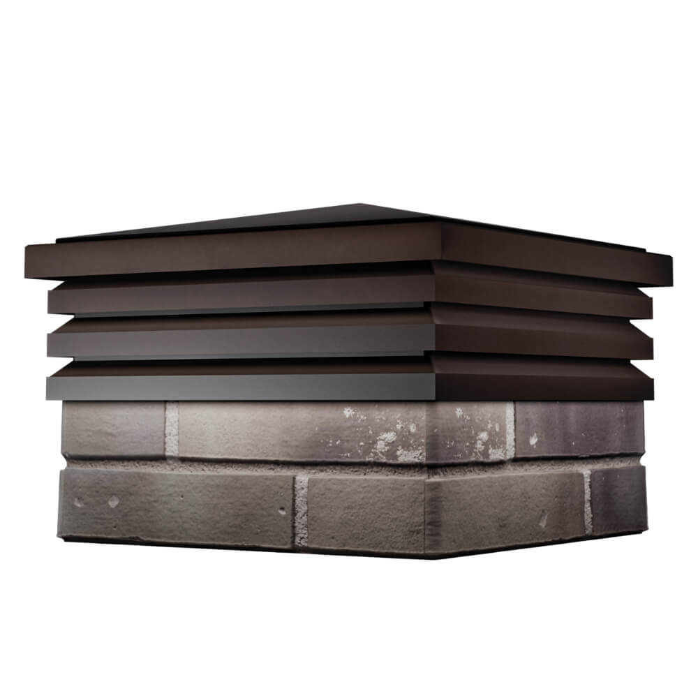 Колпак Zking Бона ХайТек Коричневый на столб 1.5х1.5 кирпича (385х385мм) в Самаре фото