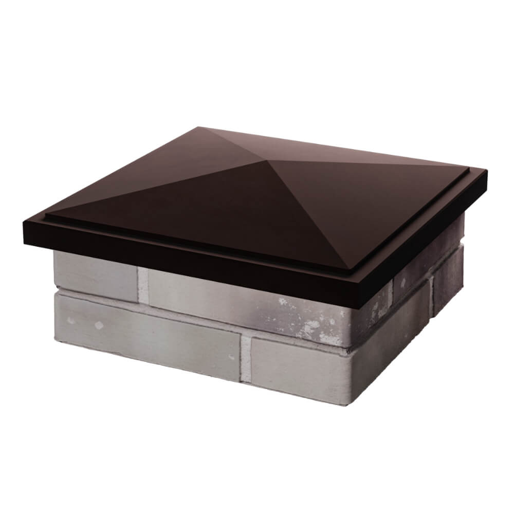 Колпак Zking БонаМоно Коричневый на столб 1.5х1.5 кирпича (385х385, 400х400мм) в Самаре фото