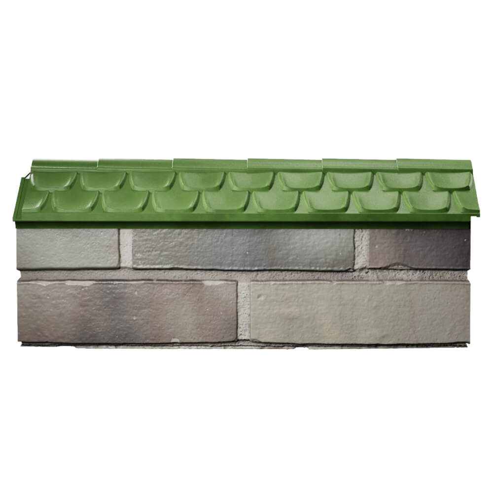 Парапет Zking Эльбрус Зеленый с посадкой на 0.5 кирпича (130мм) в Самаре фото