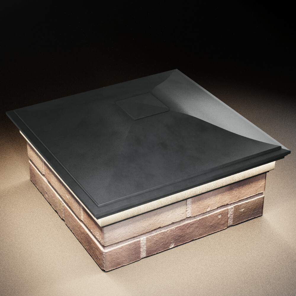 Колпак Zking Монблан Серый на столб 2х2 кирпича (515х515мм) c подсветкой в Самаре фото