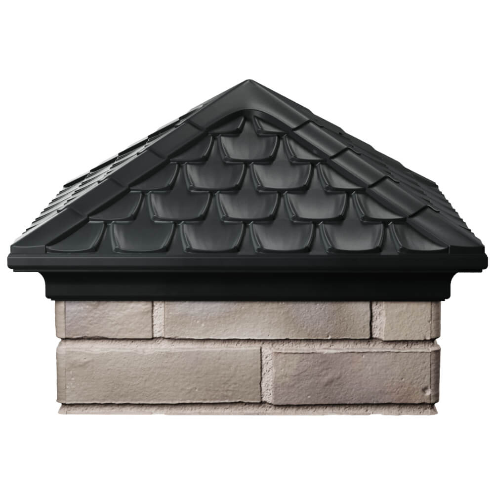 Колпак Zking Эльбрус Черный на столб 1.5х1.5 кирпича (385х385мм) Самара фото