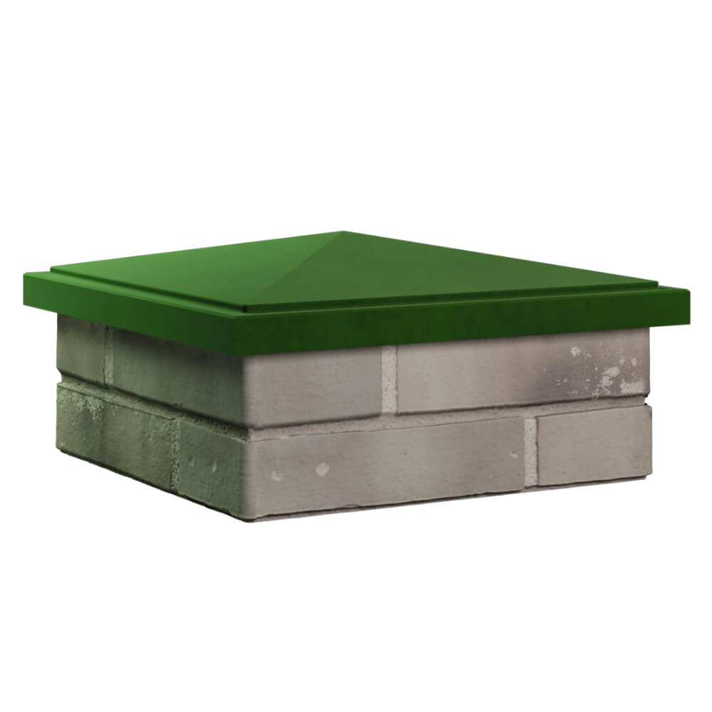 Колпак Zking БонаМоно Зеленый на столб 1.5х1.5 кирпича (385х385, 400х400мм) в Самаре фото