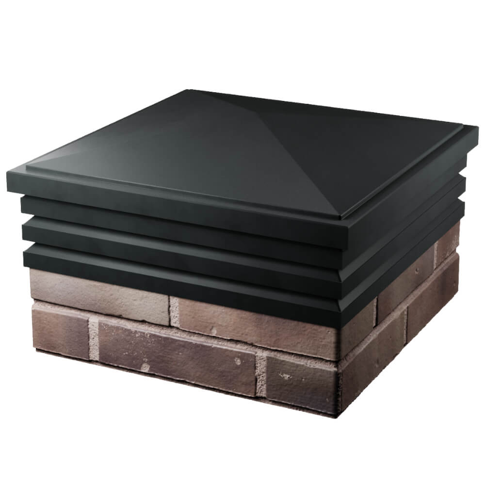 Колпак Zking Бона ХайТек Черный на столб 2х2 кирпича (513х513мм) в Самаре фото