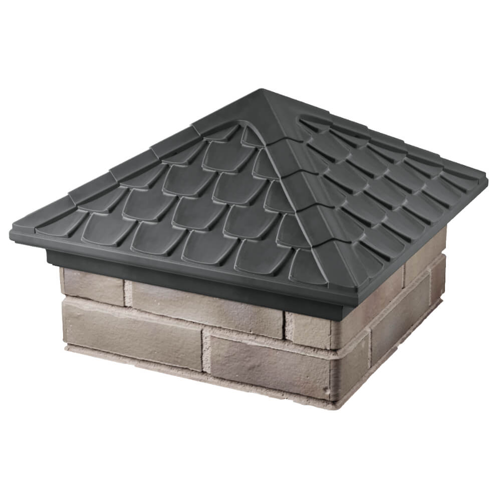 Колпак Zking Эльбрус Серый на столб 1.5х1.5 кирпича (385х385мм) в Самаре фото