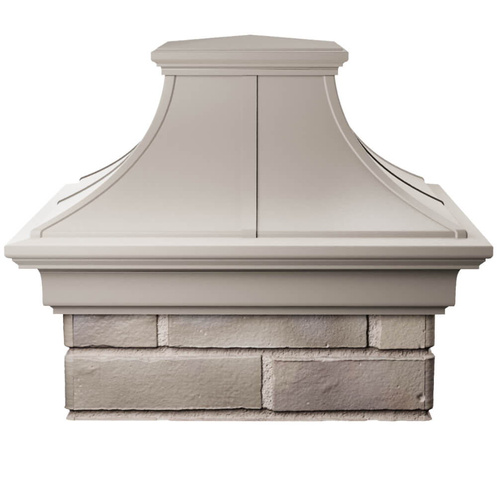 Колпак Zking Монблан Премиум Бежевый на столб 1.5х1.5 кирпича (385х385мм) Самара фото