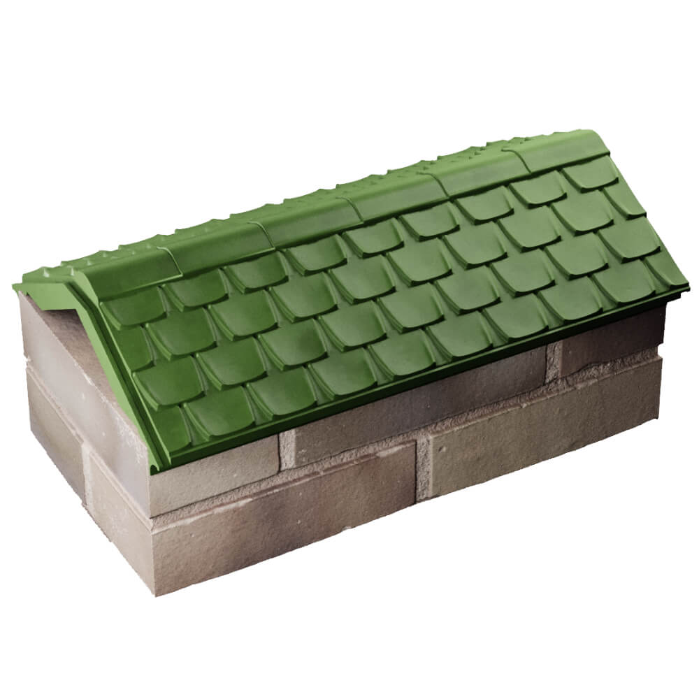 Парапет Zking Эльбрус Зеленый с посадкой на 1 кирпич (255мм) в Самаре фото