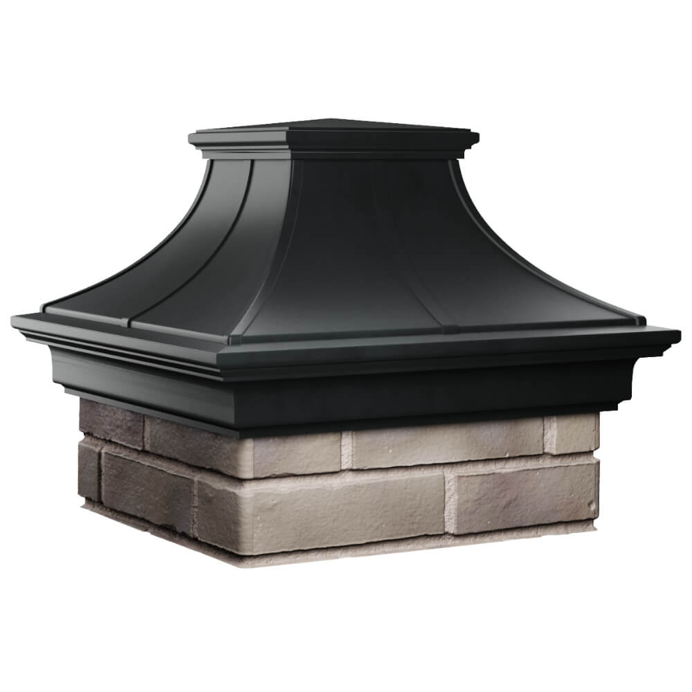 Колпак Zking Монблан Премиум Черный на столб 1.5х1.5 кирпича (385х385мм) в Самаре фото
