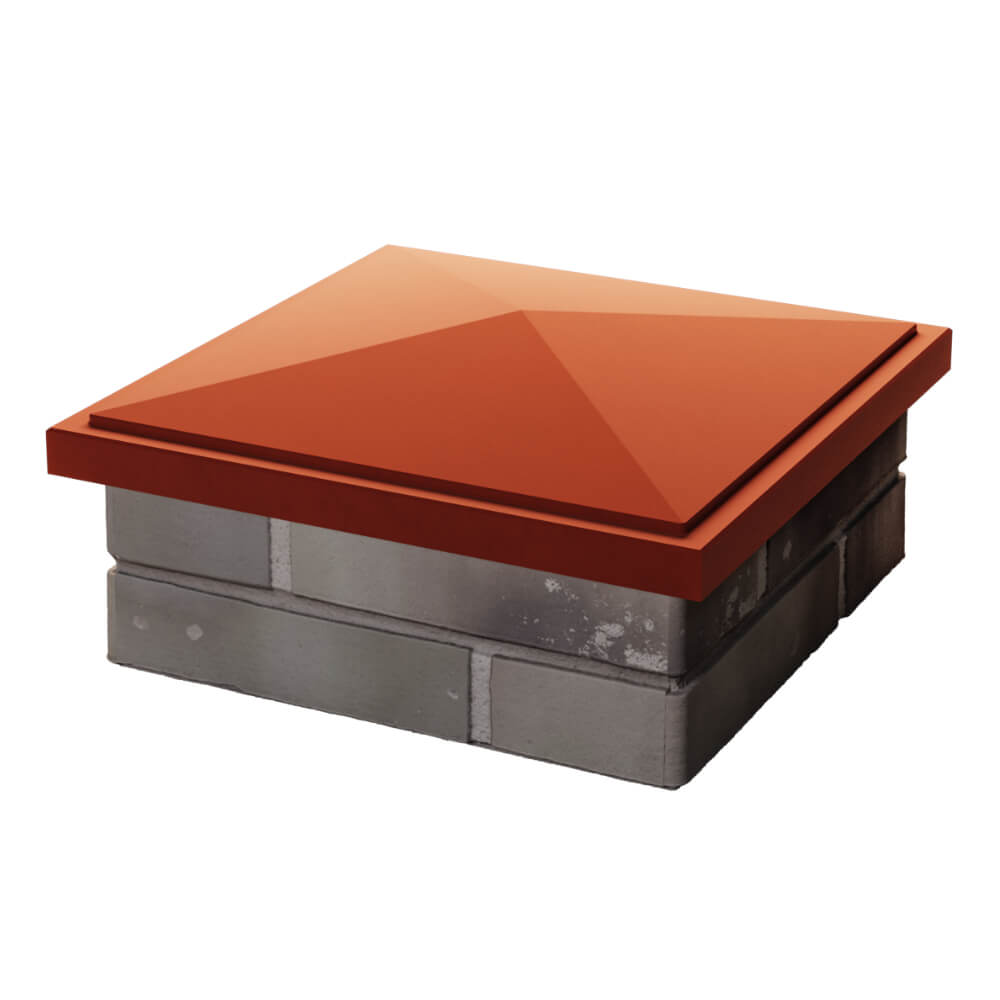 Колпак Zking БонаМоно Красный на столб 1.5х1.5 кирпича (385х385, 400х400мм) в Самаре фото