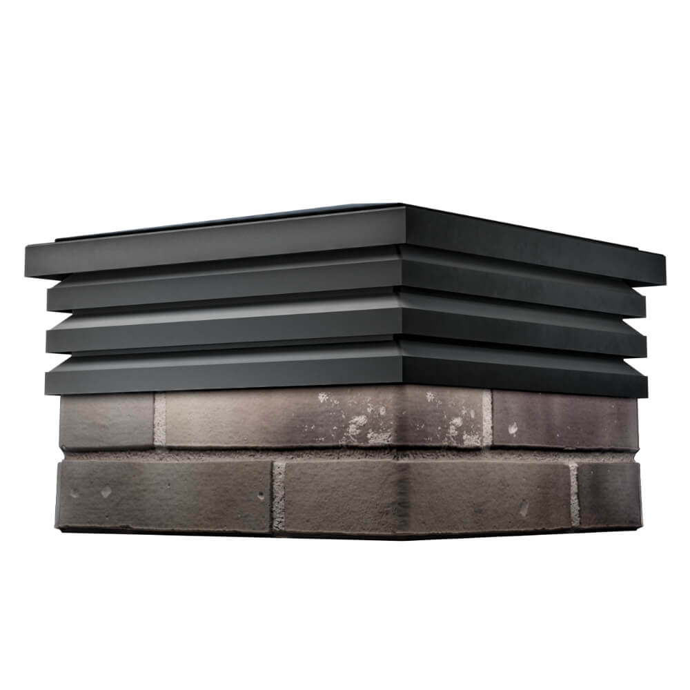 Колпак Zking Бона ХайТек Черный на столб 1.5х1.5 кирпича (385х385мм) в Самаре фото