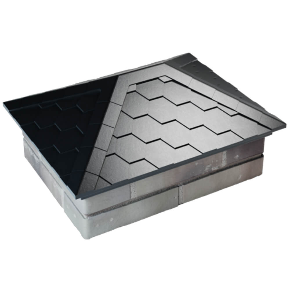 Колпак Zking Эверест Черный на столб 2х1.5 кирпича (520х390мм) Самара фото