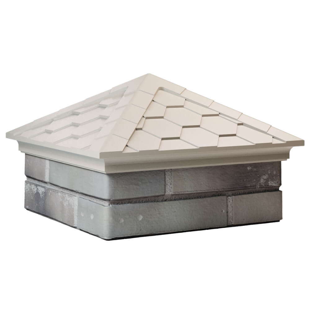 Колпак Zking Эверест Бежевый на столб 1.5х1.5 кирпича (390х390мм) в Самаре фото