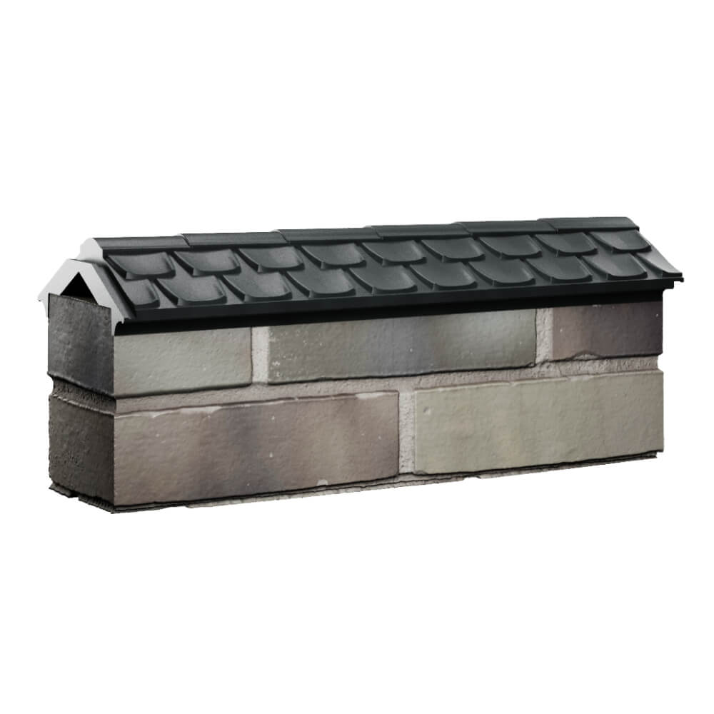 Парапет Zking Эльбрус Черный с посадкой на 0.5 кирпича (130мм) Самара фото