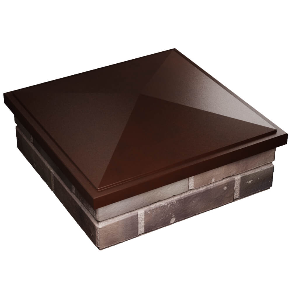 Колпак Zking БонаМоно Коричневый на столб 2х2 кирпича (515х515, 530х530мм) в Самаре фото