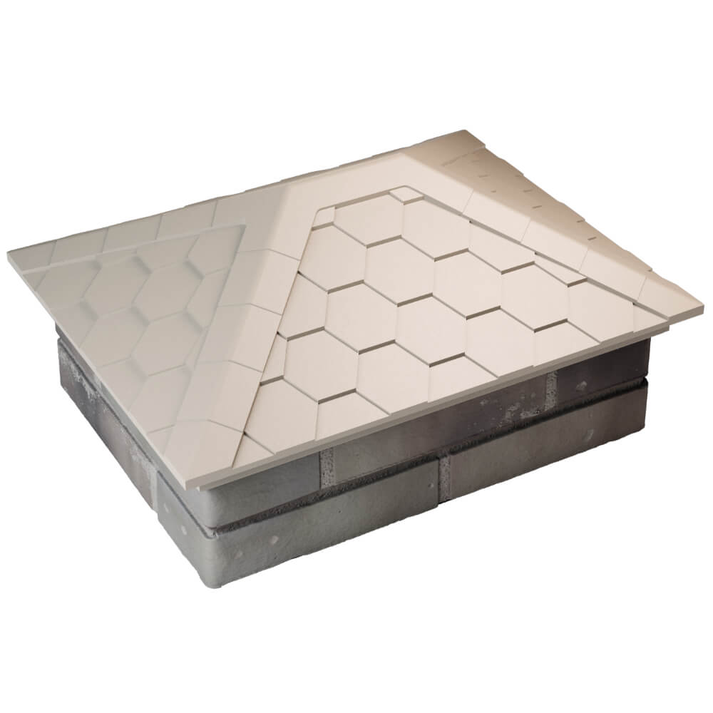 Колпак Zking Эверест Бежевый на столб 2х1.5 кирпича (520х390мм) Самара фото