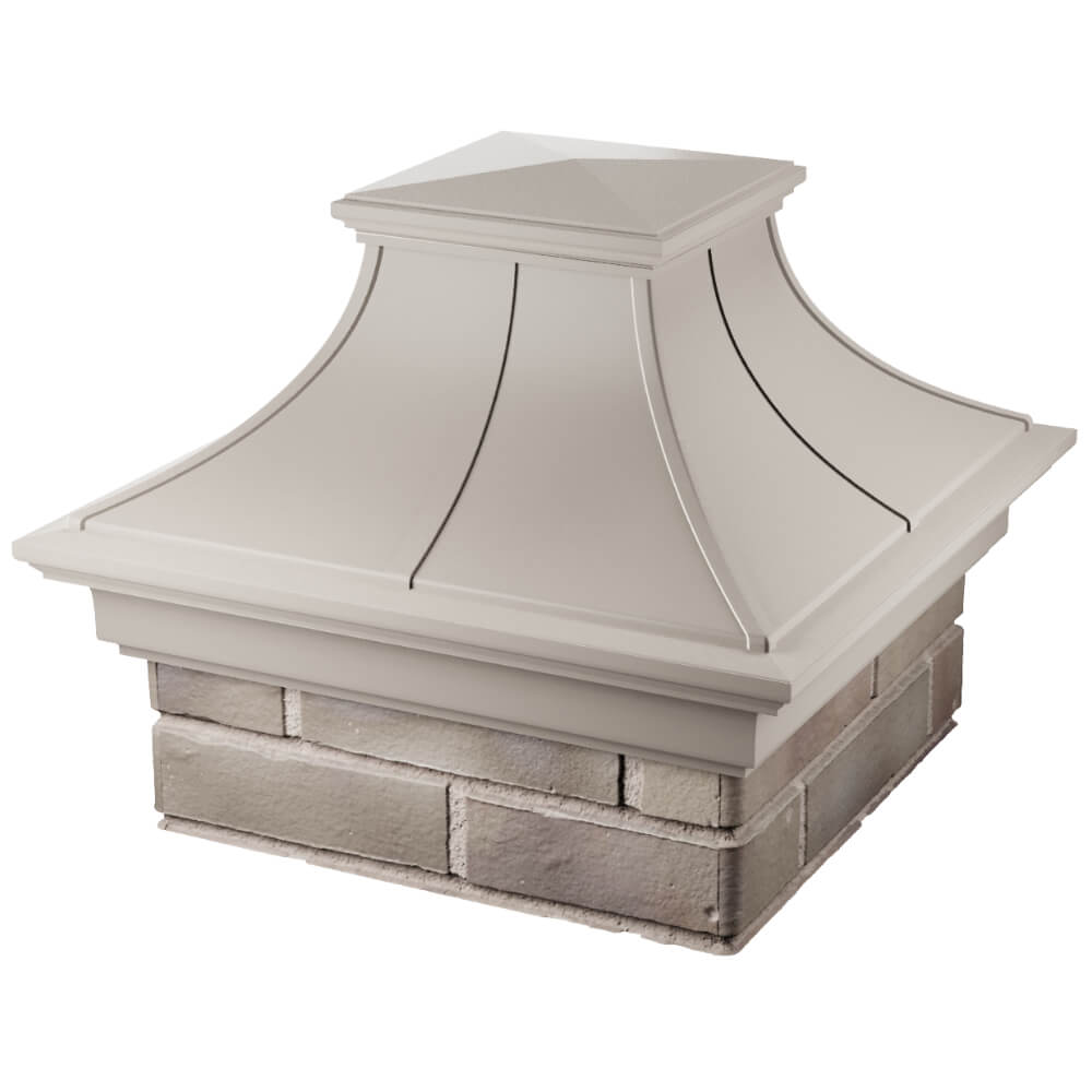 Колпак Zking Монблан Премиум Бежевый на столб 1.5х1.5 кирпича (385х385мм) в Самаре фото