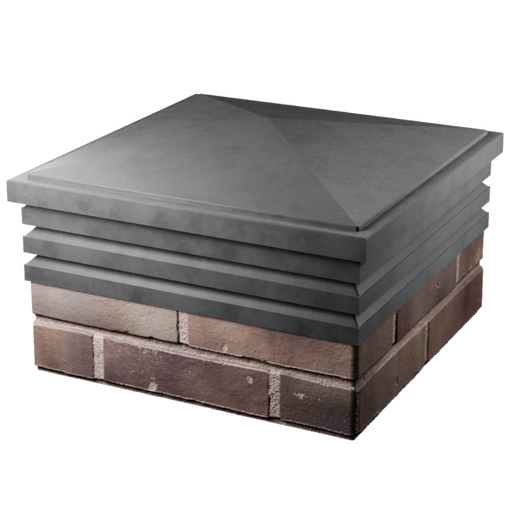 Колпак Zking Бона ХайТек Серый на столб 2х2 кирпича (513х513мм) в Самаре фото