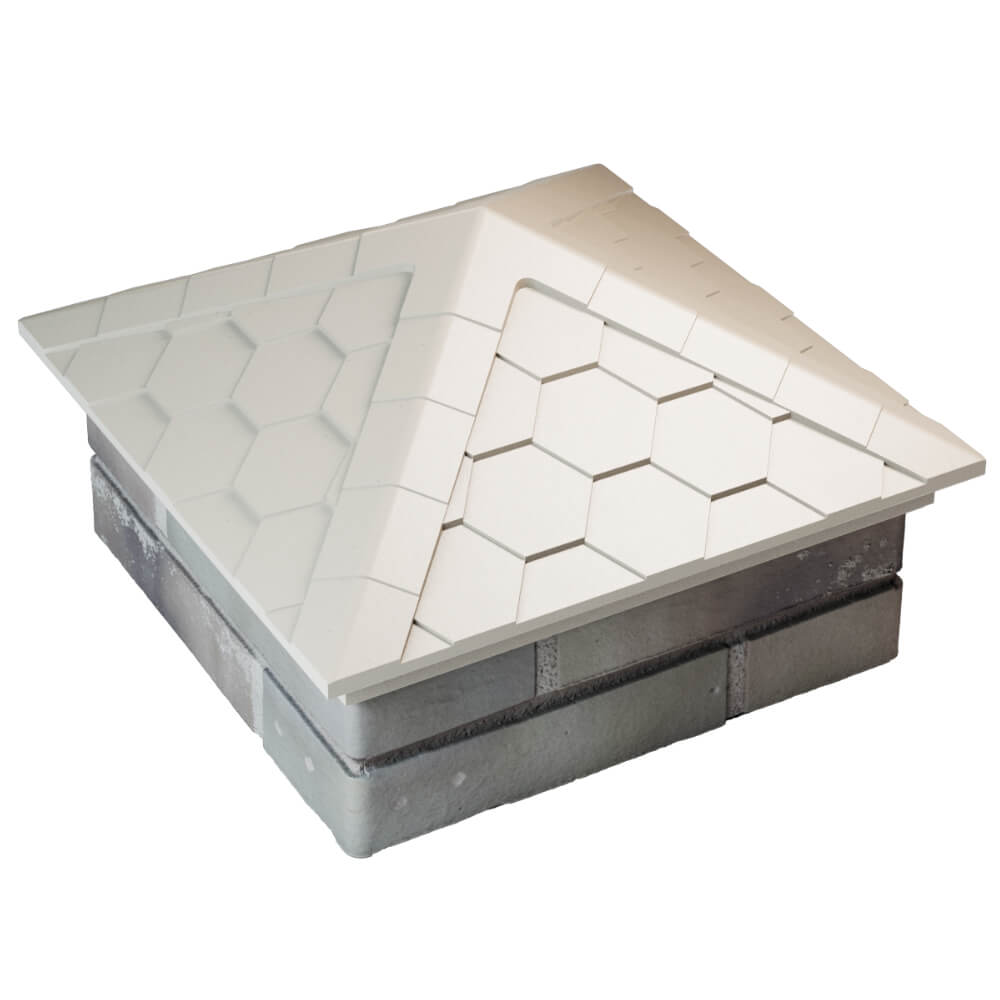 Колпак Zking Эверест Бежевый на столб 1.5х1.5 кирпича (390х390мм) в Самаре фото