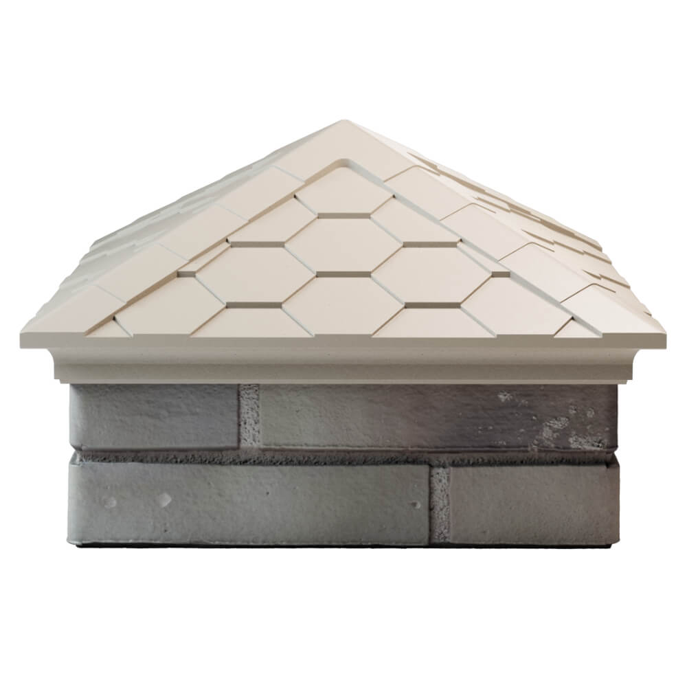 Колпак Zking Эверест Бежевый на столб 1.5х1.5 кирпича (390х390мм) Самара фото