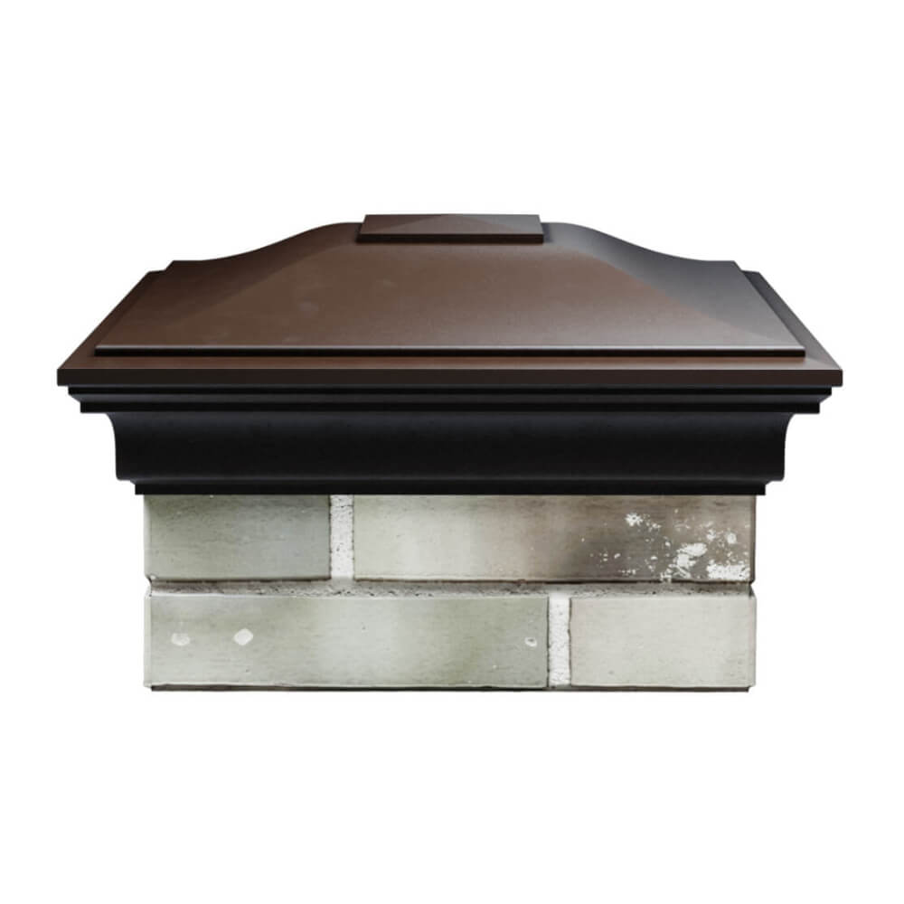 Колпак Zking Монблан Коричневый на столб 1.5х1.5 еврокирпича 0.7НФ (355х355мм) Самара фото