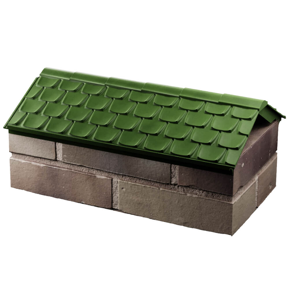 Парапет Zking Эльбрус Зеленый с посадкой на 1 кирпич (255мм) в Самаре фото