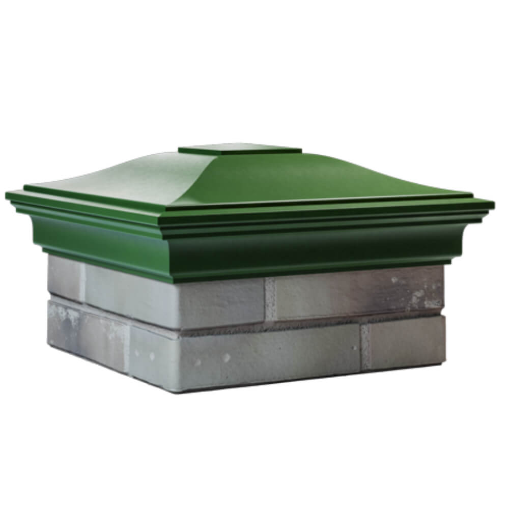 Колпак Zking Монблан Зеленый на столб 1.5х1.5 кирпича (385х385мм) в Самаре фото