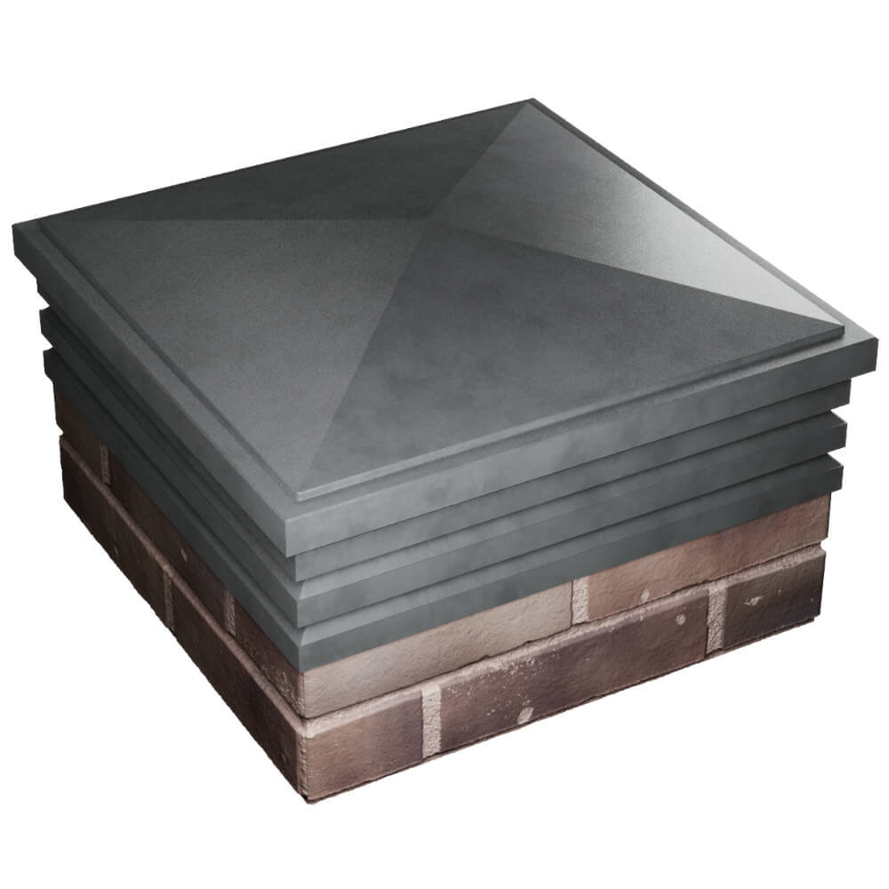 Колпак Zking Бона ХайТек Серый на столб 2х2 кирпича (513х513мм) в Самаре фото