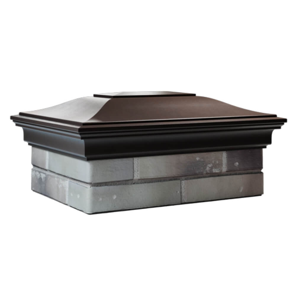 Колпак Zking Монблан Коричневый на столб 2х1.5 кирпича (515х385мм) в Самаре фото