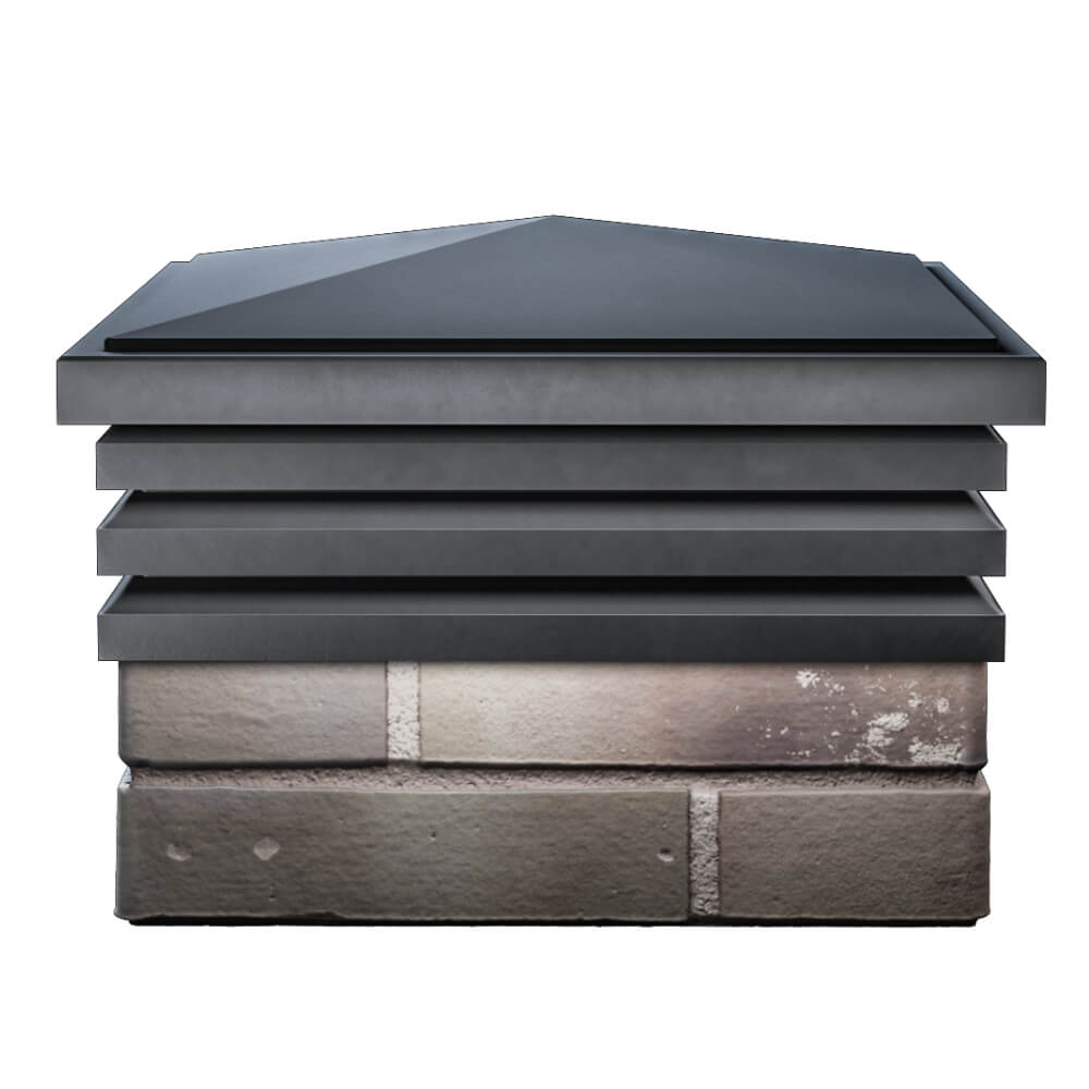 Колпак Zking Бона ХайТек Серый на столб 1.5х1.5 кирпича (385х385мм) Самара фото