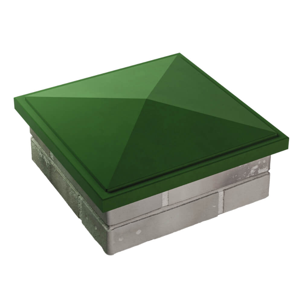 Колпак Zking БонаМоно Зеленый на столб 1.5х1.5 кирпича (385х385, 400х400мм) в Самаре фото