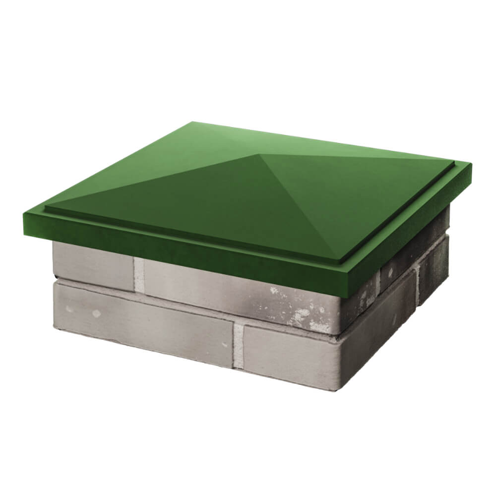 Колпак Zking БонаМоно Зеленый на столб 1.5х1.5 кирпича (385х385, 400х400мм) в Самаре фото