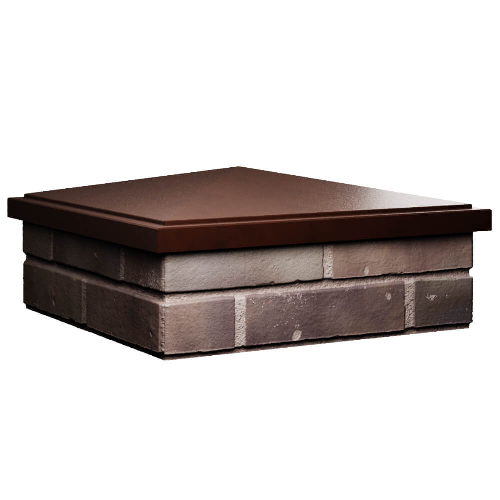 Колпак Zking БонаМоно Коричневый на столб 2х2 кирпича (515х515, 530х530мм) в Самаре фото