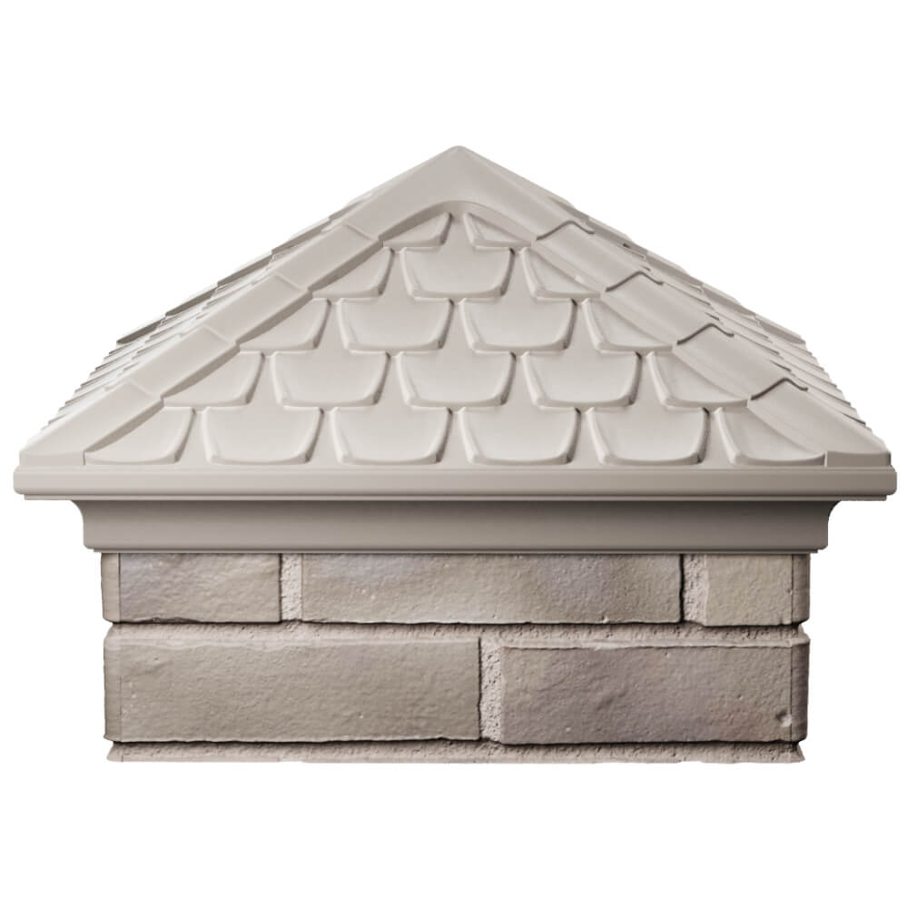 Колпак Zking Эльбрус Бежевый на столб 1.5х1.5 кирпича (385х385мм) Самара фото