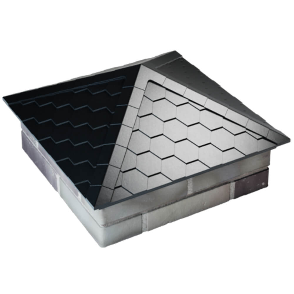 Колпак Zking Эверест Черный на столб 2х2 кирпича (535х535мм) Самара фото