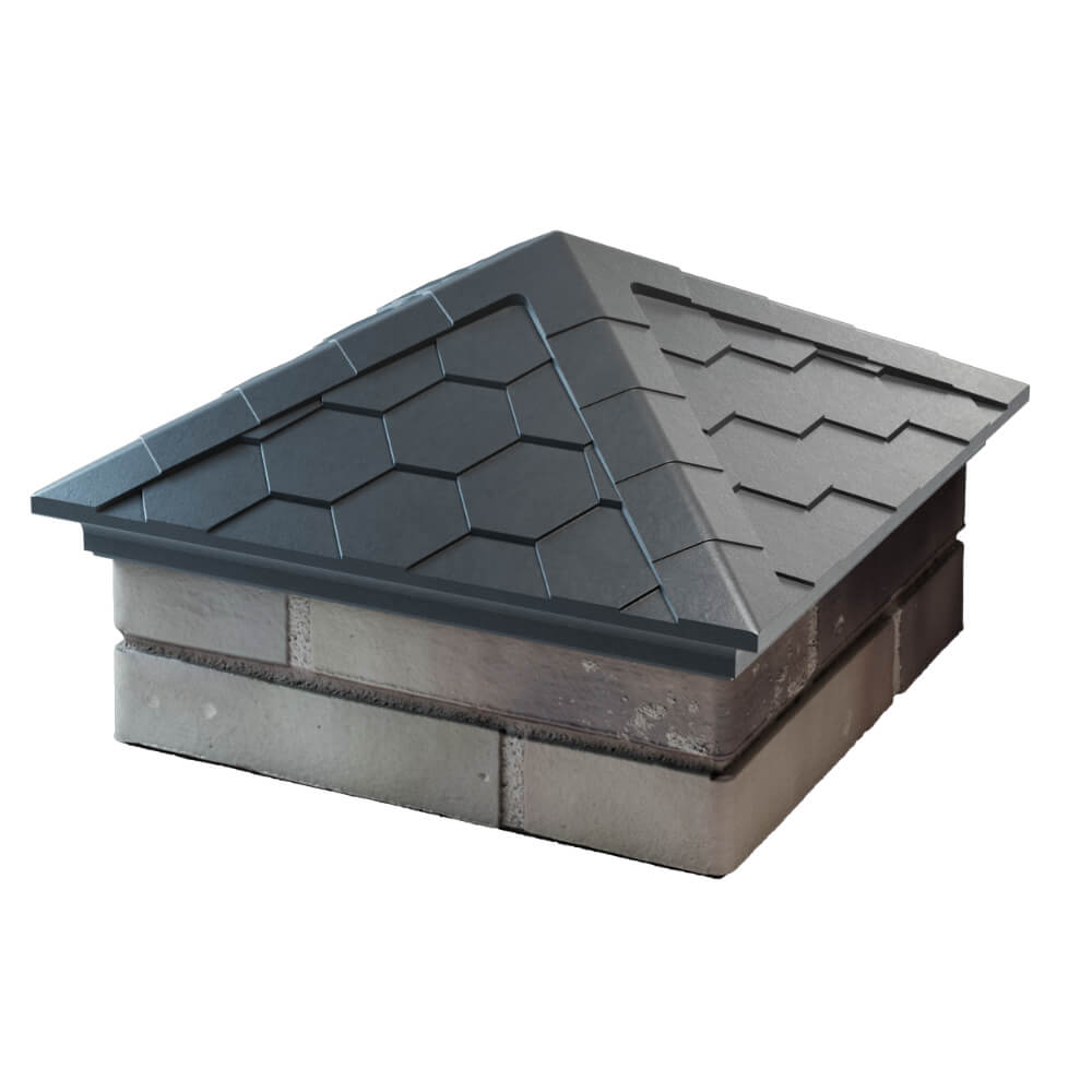 Колпак Zking Эверест Серый на столб 1.5х1.5 кирпича (390х390мм) в Самаре фото