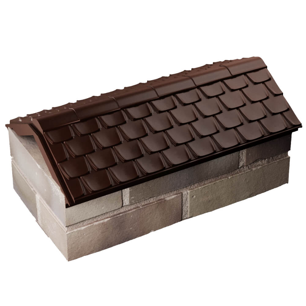 Парапет Zking Эльбрус Коричневый с посадкой на 1 кирпич (255мм) в Самаре фото