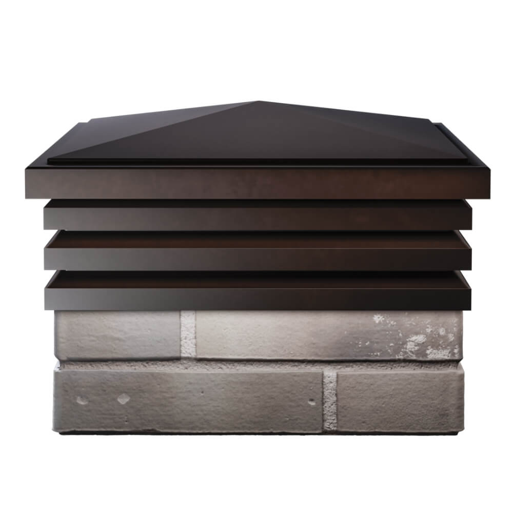 Колпак Zking Бона ХайТек Коричневый на столб 1.5х1.5 кирпича (385х385мм) Самара фото