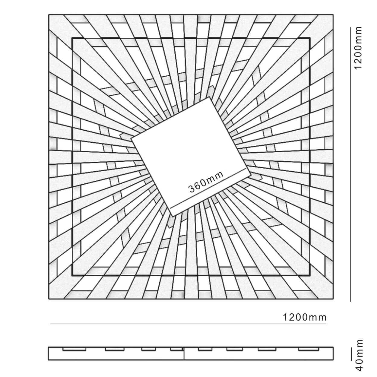 Приствольная решетка для дерева ZKING ATMOSPHERE 1.2х1.2м Черная в Самаре фото
