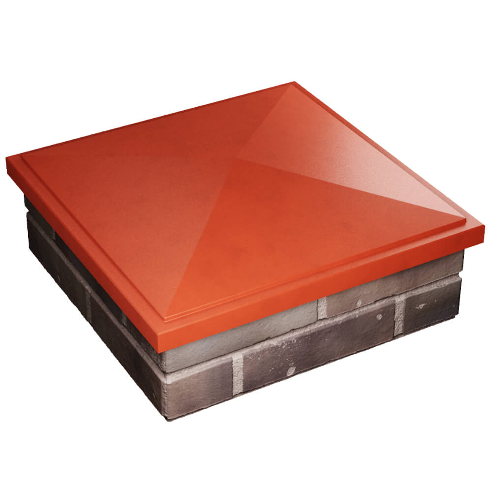 Колпак Zking БонаМоно Красный на столб 2х2 кирпича (515х515, 530х530мм) в Самаре фото